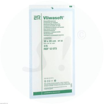 Vliwasoft Vliesstoffkompresse 6-fach steril 2 Stk. 10 x 20 cm