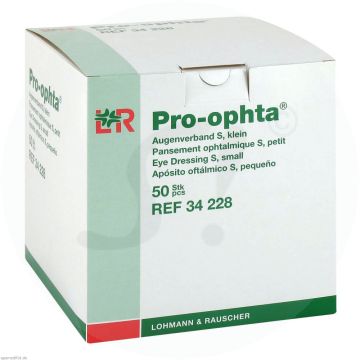 Pro Ophta Augenverband 50 Stk. S klein 72 x 100 mm