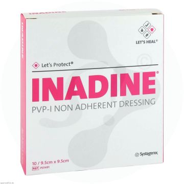 Inadine Verband 10 Stk. 9,5 x 9,5 cm