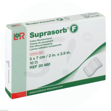 Suprasorb F Folien-Wundverband 10 Stk. 5 x 7 cm