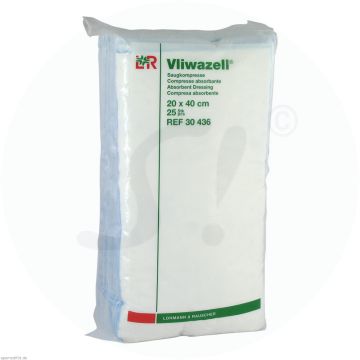 Vliwazell Saugkompresse unsteril 25 Stk. 20 x 40 cm