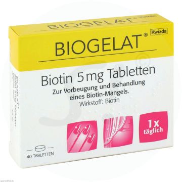 Biogelat Biotin 5 mg Tabletten 40 Stk.