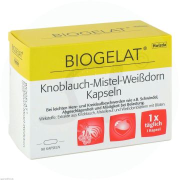 BIOGELAT Knoblauch-Mistel-Weißdorn Kapseln 90 Stk.