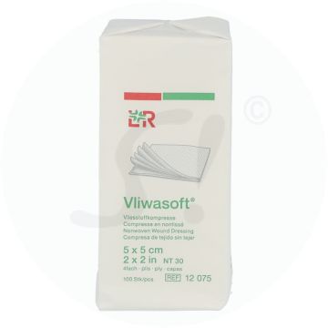 Vliwasoft 4-fach unsteril 100 Stk. 5 x 5 cm