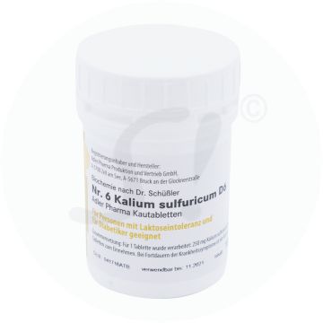 Schüßler Nr. 6 Kalium sulfuricum D6 Kautabletten 100 g