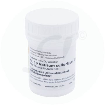 Schüßler Nr. 10 Natrium sulfuricum D6 Kautabletten 100 g