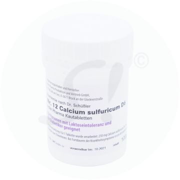 Schüßler Nr. 12 Calcium Sulfuricum Adler 100 g D 6 Kautabletten