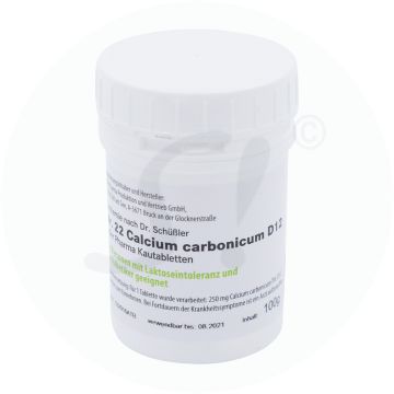 Schüßler Nr. 22 Calcium carbonicum D12 Kautabletten 100 g