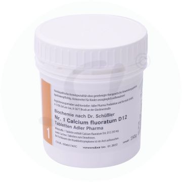Schüßler Nr. 1 Calcium Fluoratum Adler Pharma 250 g D 12