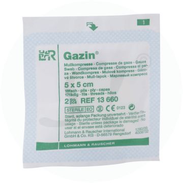 Gazin® Mullkompresse steril 2 Stk. 16-fach 5 x 5 cm