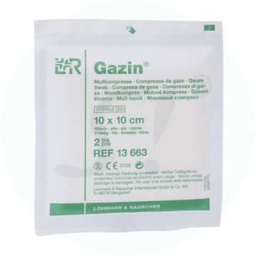 Gazin® Mullkompresse steril 2 Stk. 16-fach 10 x 10 cm