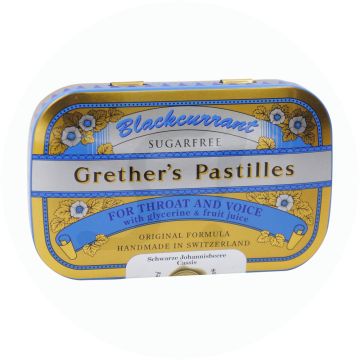 Grethers Pastillen Blackcurrant zuckerfrei 60 g 