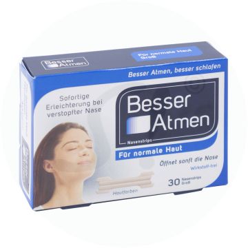 Besser Atmen Nasenpflaster 30 Stk. Beige groß