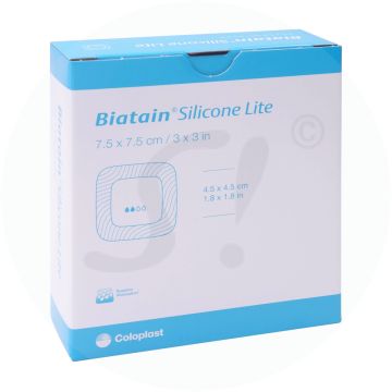 Biatain Silikon-Schaumverband Lite 10 Stk. 7,5 x 7,5 cm
