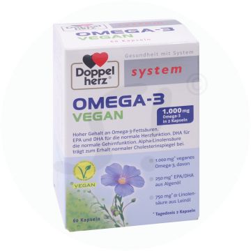 Doppelherz System Omega 3 Kapseln vegan 60 Stk.