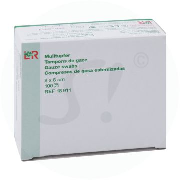 Mulltupfer Baumwolle 17-fach 100 Stk. 8 x 8 cm