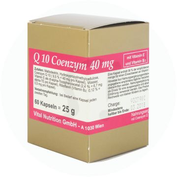 Vital Nutrition Q10 Coenzym Kapseln 40 mg 60 Stk.