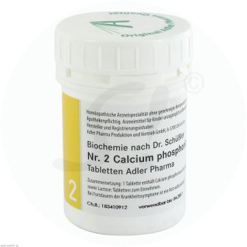 Schüßler Tabletten Nr. 2 Calcium Phosphoricum D 6 Adler Pharma 100 g