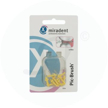 Miradent Pic-Brush® Ersatzbürsten Gelb 12 Stk.