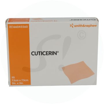 Cuticerin Gaze mit Salbenbeschichtung  50 Stk. 7,5 cm 45560