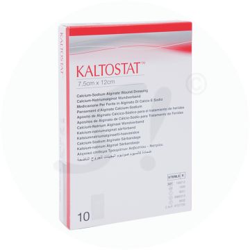 Kaltostat Kompresse 10 Stk. 7,5 x 12 cm