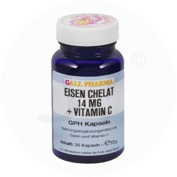Gall Pharma Eisen Chelat 14mg+Vitamin C Kapseln 30 Stk.