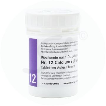 Schüßler Nr. 12 Calcium Sulfuricum Adler Pharma 500 g D 6