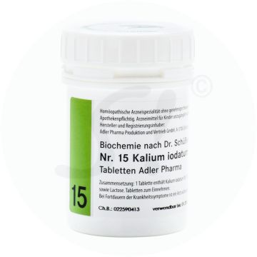 Schüßler Nr. 15 Kalium Jodatum Adler Pharma 500 g D 12