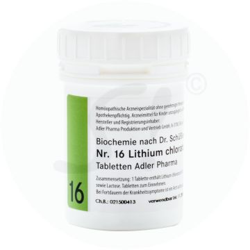 Schüßler Nr. 16 Lithium Chloratum Adler Pharma 500 g D 12