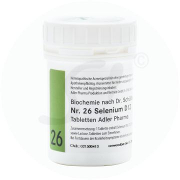 Schüßler Nr. 26 Selenium Adler Pharma 500 g D 12