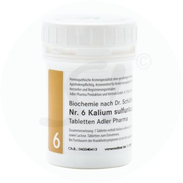Schüßler Nr. 6 Kalium Sulfuricum Adler Pharma 500 g D 6