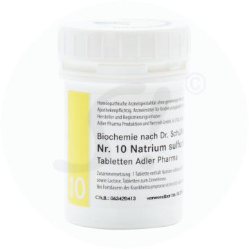 Schüßler Nr. 10 Natrium Sulfuricum Adler Pharma 500 g D 6