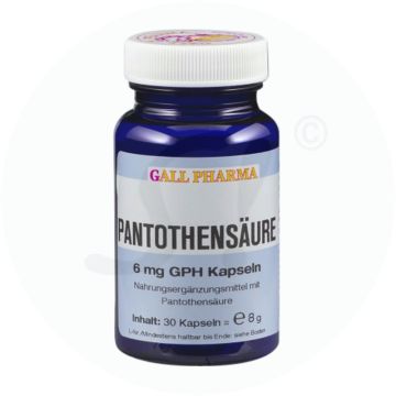 Gall Pharma Pantothensäure 6 mg Kapseln 30 Stk.