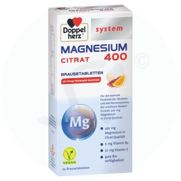 Doppelherz System Magnesium Citrat Brausetabletten 24 Stk.