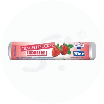 Bloc Traubenzucker Erdbeere 42 g