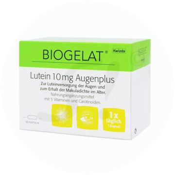 Biogelat Lutein 10 mg Augenplus Kapseln 90 Stk.