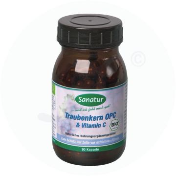Sanatur Traubenkern OPC + Vitamin C Kapseln