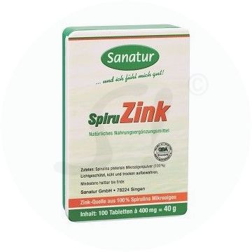 Spiruzink Tabletten 400mg Sanatur 100 Stk.