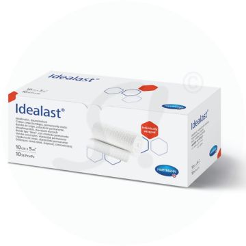 Elastische Binde Idealast mit Verschlussklammer 1 Stk. Weiß 5 m x 10 cm