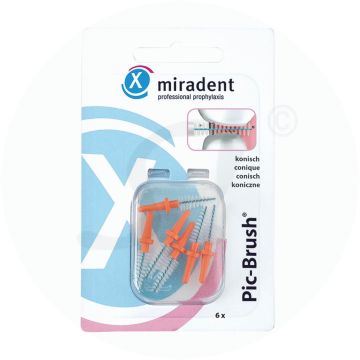 Miradent Pic-Brush® Ersatzbürsten  Orange 6 Stk.