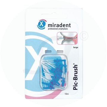 Miradent Pic-Brush® Ersatzbürsten blau 12 Stk.