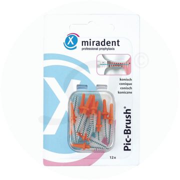 Miradent Pic-Brush® Ersatzbürsten Orange 12 Stk.