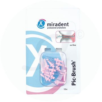 Miradent Pic-Brush® Ersatzbürsten Pink 12 Stk.