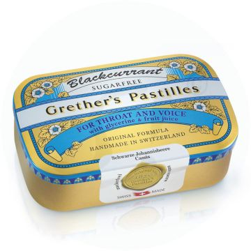 Grethers Pastillen Blackcurrant zuckerfrei 110 g