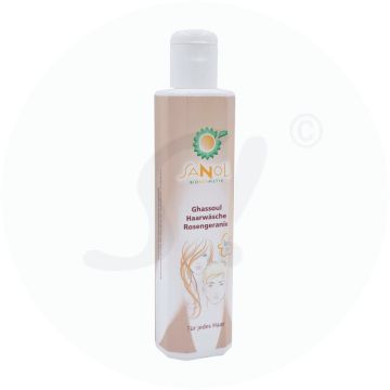 Sanoll Shampoo Ghassoul 200 ml Rosengeranie