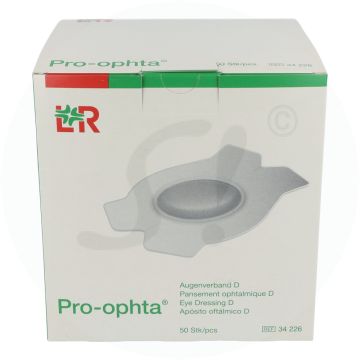 Pro Ophta Augenverband 50 Stk. D 72 x 100 mm