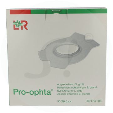 Pro Ophta Augenverband 50 Stk. S groß 78 x 114 mm