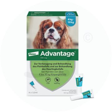 Advantage 100 mg für Hunde  4 Stk.