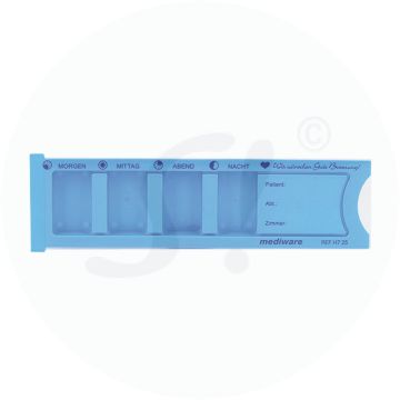 Medikament Dispenser 4-teilig blau 1 Stk.
