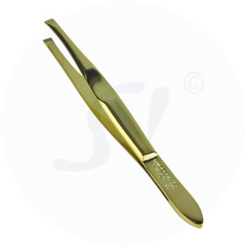 Mag. Doskar Pinzette vergoldet 1 Stk. Gerade 8 cm